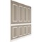 Ekena Millwork 94 1/2"L (Adjustable 108"H to 132"H) Ashford Square Panel Stacked Wall Wainscot Paneling Kit WPKUST042P108 - alternate 2